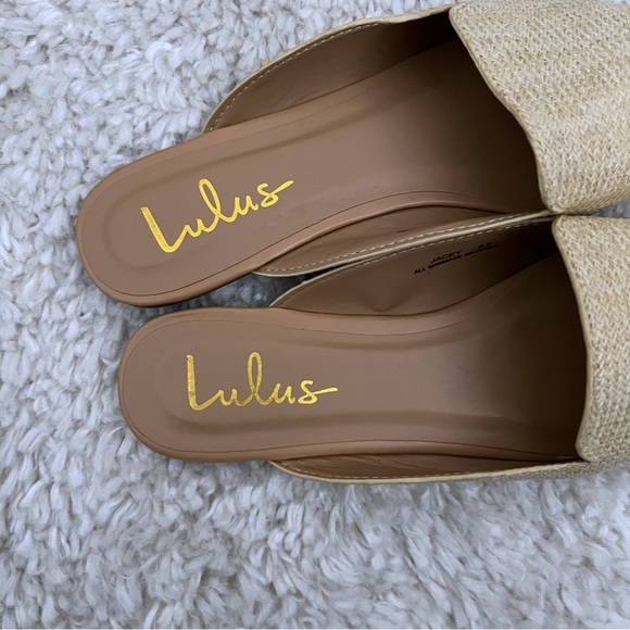 Lulus Raffia Mules Slides sandals - Picture 4 of 6